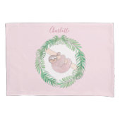 ガールズウォーターモダンカラースロスピンパーソナライズされたク 枕カバー (正面)