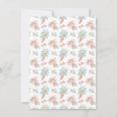 ガールズウッドランドベビーフレンズ赤ちゃんシャワー 招待状 (裏面)