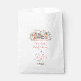 ガールズウッドランド動物ピンクフローラ誕生日パーティー フェイバーバッグ