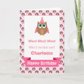 ガールズウパーソナライズされたル誕生日カード カード (正面)