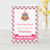 ガールズウパーソナライズされたル誕生日カード カード (黄色い花)