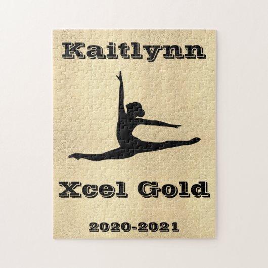 ガールズエクセル金ゴールド体操ジグソーパズル ジグソーパズル (縦)