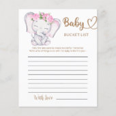 ガールズエレファント&フラワーウォーターカラーバケットリスト (正面)