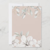 ガールズエレファント&フラワーウォーター色ベビーシャワー 招待状 (裏面)