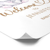 ガールズエレファント&フラワーベビーシャワーへようこそ ポスター (角)