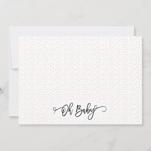 ガールズエレファント&ブリージーベビーシャワー招待状 招待状 (裏面)