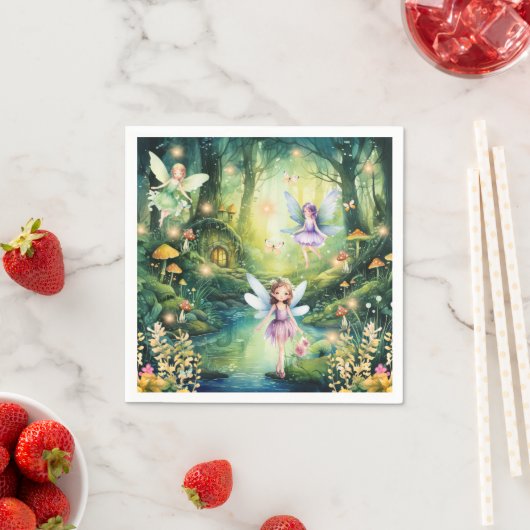 ガールズエンチャントフォレスト妖精誕生日 スタンダードカクテルナプキン (インサイチュ)