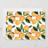 ガールズオレンジフォトリトルかわいこちゃんファースト誕生日イン 招待状 (裏面)