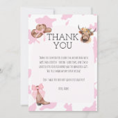 ガールズカウガール誕生日感謝カード サンキューカード (正面)