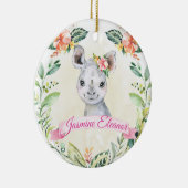 ガールズカスタムリノサファリアニマルキュートホリデー セラミックオーナメント (右)