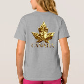 ガールズカナダシャツチームカスタムカナダキッドジャージー Tシャツ (裏面)