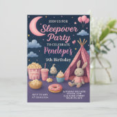 ガールズカラフルスリーポバーパーティの招待状 招待状 (スタンド正面)
