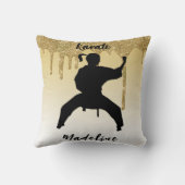 ガールズカラートスタンス金ゴールドグリッタードリップグラデーション クッション (裏面)