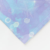 ガールズカラートブルーパープルパーソナライズされた フリースブランケット (角)