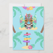 ガールズカラー数々のアロハルアウ（ハワイ式宴会）誕生日招待状 招待状 (裏面)