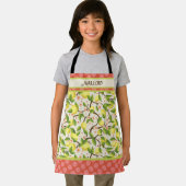 ガールズカワイイおもしろいレモンネームカスタマイズインスピリシエンス エプロン (インサイチュ)