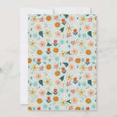 ガールズカワイイフローラベビーバプテスマ《キリスト教》洗礼式や命名式 招待状 (裏面)