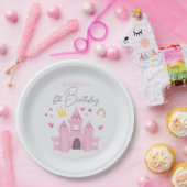 ガールズカワイイプリンセスパレスキッズ6誕生日 ペーパープレート (パーティー)