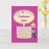 ガールズカワイイ8誕生日パーソナライズされたIT カード (黄色い花)