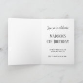 ガールズカワイディオンドナーズをテーマにした誕生日 招待状 (内部)