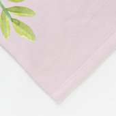 ガールズカワイパープルフローラ月次マイルストーンベビー フリースブランケット (角)