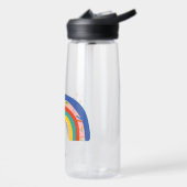 ガールズカワイレインボーブック新学期DIY名 ウォーターボトル (左面)