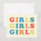 ガールズガールズガールズフェミニスト引用文 ポストカード (正面/裏面)