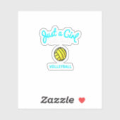 ガールズキッズバレーボール用バレーボール シール (シート)