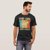 ガールズキッズファーム用ヤギ動物愛好家ヤギささやき Tシャツ (正面フル)