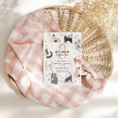 ガールズキャットをテーマにした誕生日招待状 招待状