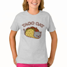ガールズキャットTシャツ「TACO CAT」
