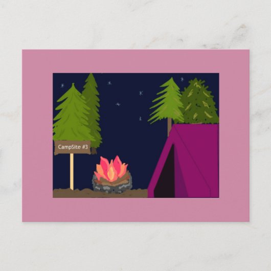 ガールズキャンピングオウティン ポストカード (正面)