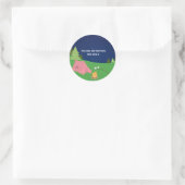 ガールズキャンピンググランプバースデーパーティーの好意 ラウンドシール (バッグ)