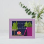 ガールズキャンピングスリープバーバースデーパーティー招待 招待状 (スタンド正面)