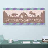 ガールズキャンピングバースデーパーティー歓迎バナー 横断幕 (トレードショー)