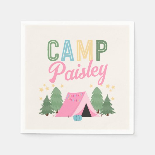 ガールズキャンプパーティーナプキンス スタンダードカクテルナプキン (正面)