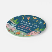 ガールズキャンプ誕生日キャンプアウトパーティー紙プレート ペーパープレート (アングル)