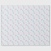 ガールズキュートアクソロトルパターン子供の誕生日 ラッピングペーパー (フラット)