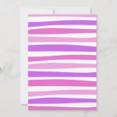 ガールズキュートウォーターカラーユニコーン誕生日招待状 招待状 (裏面)