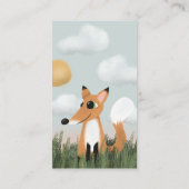 ガールズキュートウッドランドキツネブックフォーベビー エンクロージャーカード (裏面)
