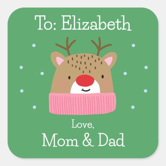 ガールズキュートカートゥーカスタムンフェスティバルトナディアホリデイ スクエアシール (正面)