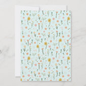 ガールズキュートゴールデンエレガントレトリバーベビーシャワー 招待状 (裏面)