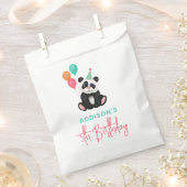 ガールズキュートジャングルパンダベア子供の誕生日パーティー フェイバーバッグ (クリップ留めされた状態)