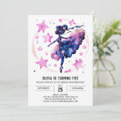 ガールズキュートバレリーナ誕生日 招待状 (スタンド正面)