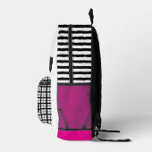 ガールズキュートパンダスクールピンク名前をカスタムするプレゼント プリントバックパック (右)