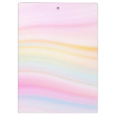 ガールズキュートパープルユニコーンレインボー名前をカスタムする クリップボード (裏面)