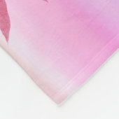 ガールズキュートパープルユニコーンレインボー名前をカスタムする フリースブランケット (角)