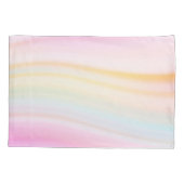 ガールズキュートパープルユニコーンレインボー名前をカスタムする 枕カバー (裏面)