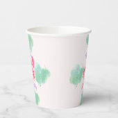 ガールズキュートピンクアクソロトルファースト誕生日紙カップ 紙コップ (左)