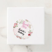 ガールズキュートピンクパープルバタフライ子供の誕生日 フェイバータグ (インサイチュ)